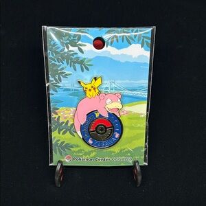 Pokemon Center Kagawa Limited Logo Pins Pikachu Slowpoke Japan NEW